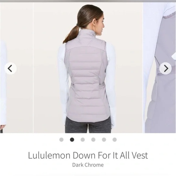 Lululemon Down For It All Vest Size 8 - Picture 6 of 10